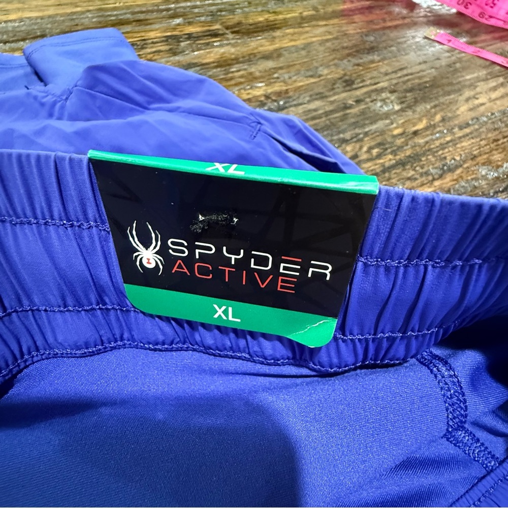 Spyder NWT XL Women's Perennial Blue Shorts Exercise Workout - Picture 7 of 16